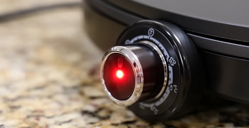 Thermostat de crêpière électrique avec voyant lumineux de température